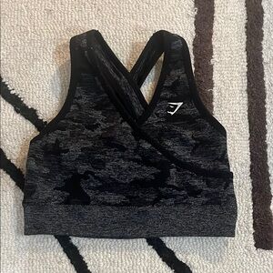Gymshark Black Camo Sports Bra